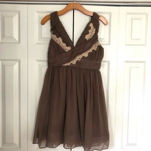 Chocolate, Chiffon and Lace Dress